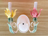 Pair of Tulip Tole Wall Sconces