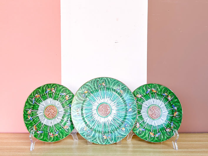 Set of Three Chinoiserie Plates