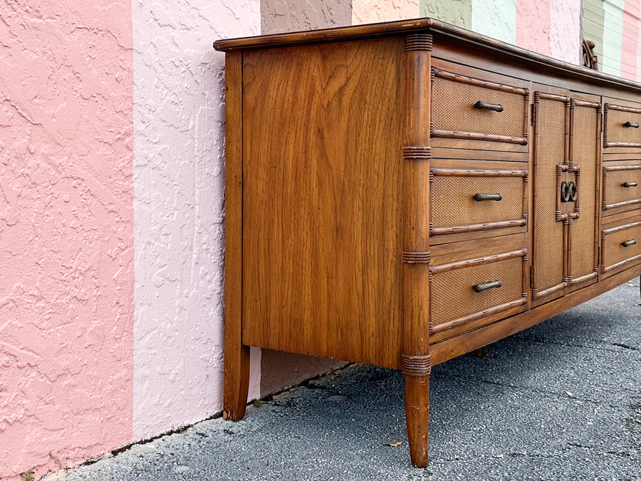 Handsome Thomasville Faux Bamboo Dresser