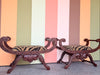 Pair of Regency Style Mahogany X Benches