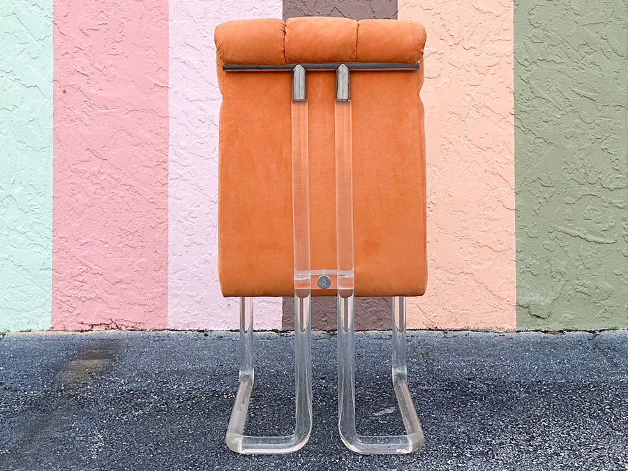 Set of Six Vladimir Kagan Lucite Dining Chairs