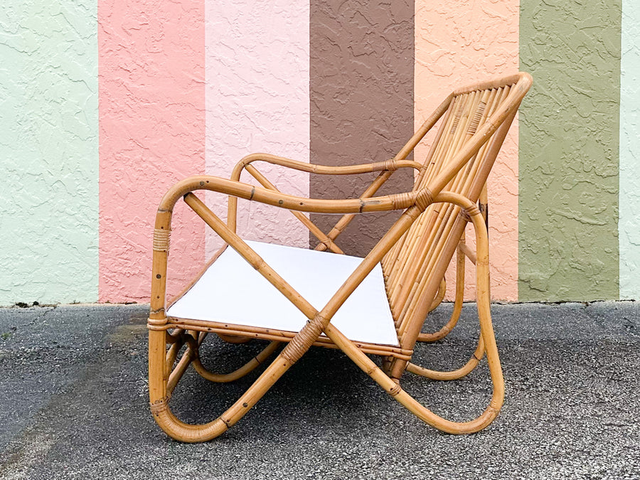 Old Florida Rattan Sofa