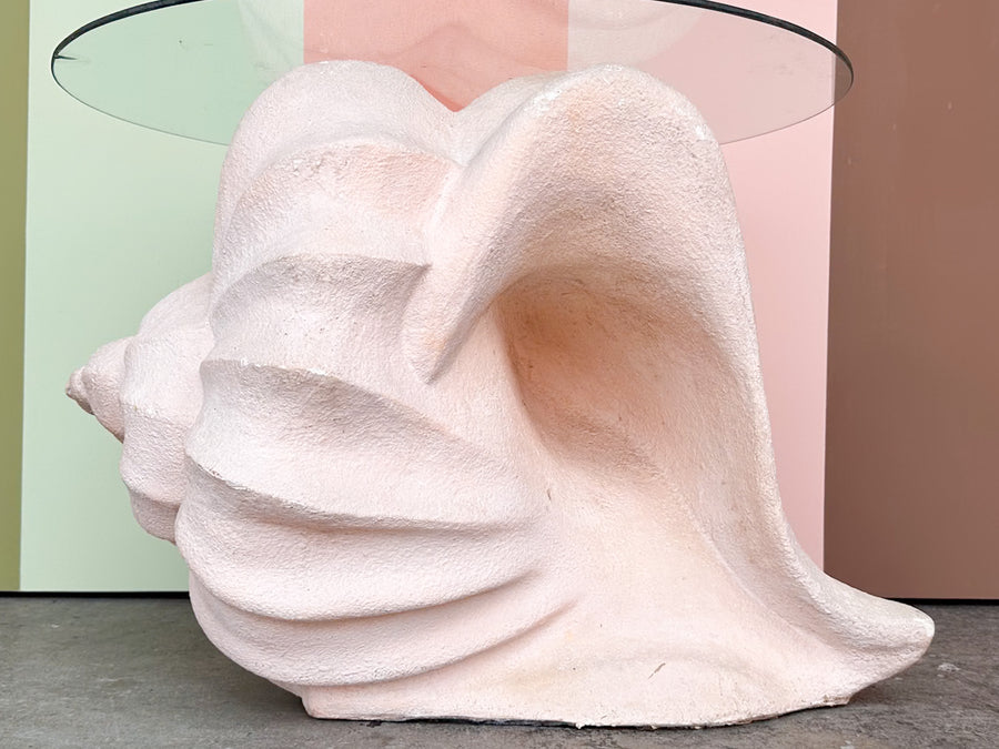 Plaster Conch Shell Coffee Table
