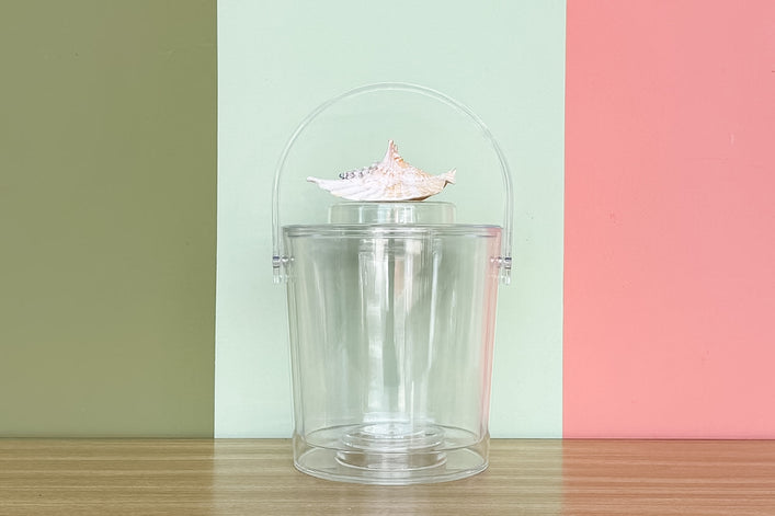 Rooster Conch Lucite Ice Bucket