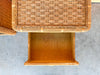 Pair of Coastal Rattan Nightstands