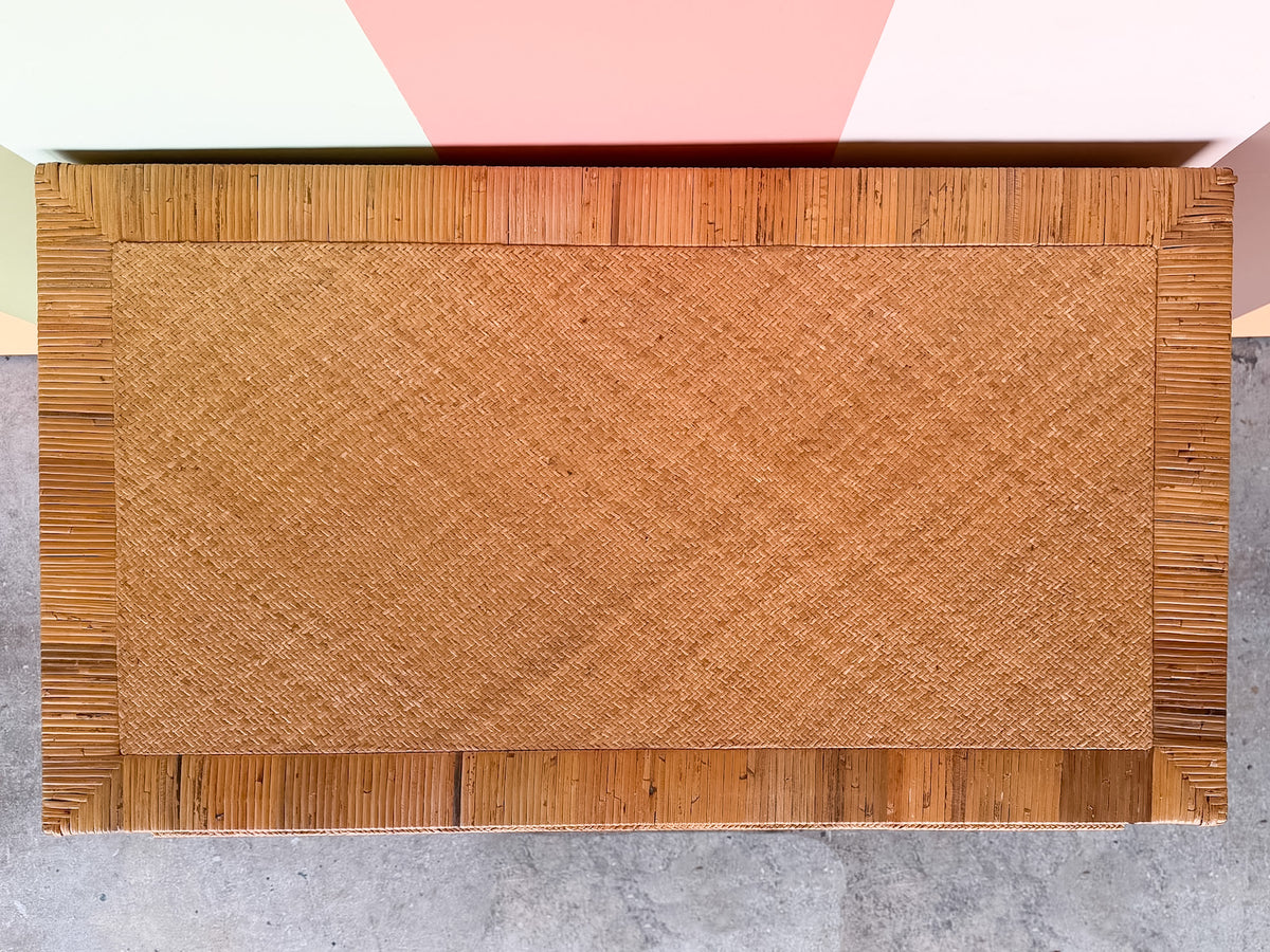 Rattan Wrapped Chest