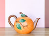 Fitz and Floyd Orange Teapot