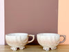 Set of Five Seashell Teacups and Saucers