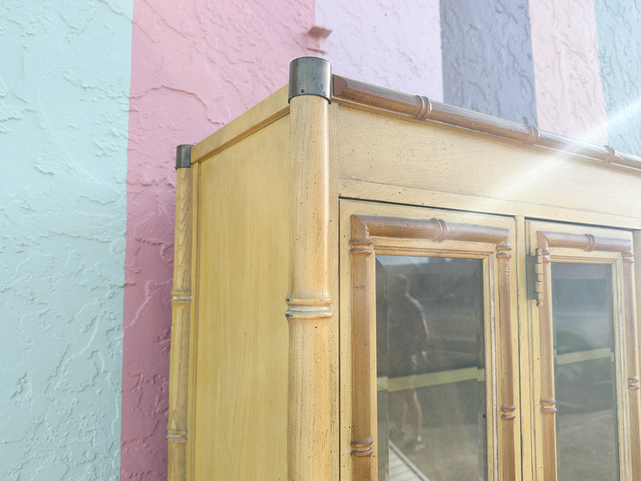 Faux Bamboo China Cabinet