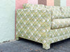 Pink and Green Plaid Upholstered Sofa