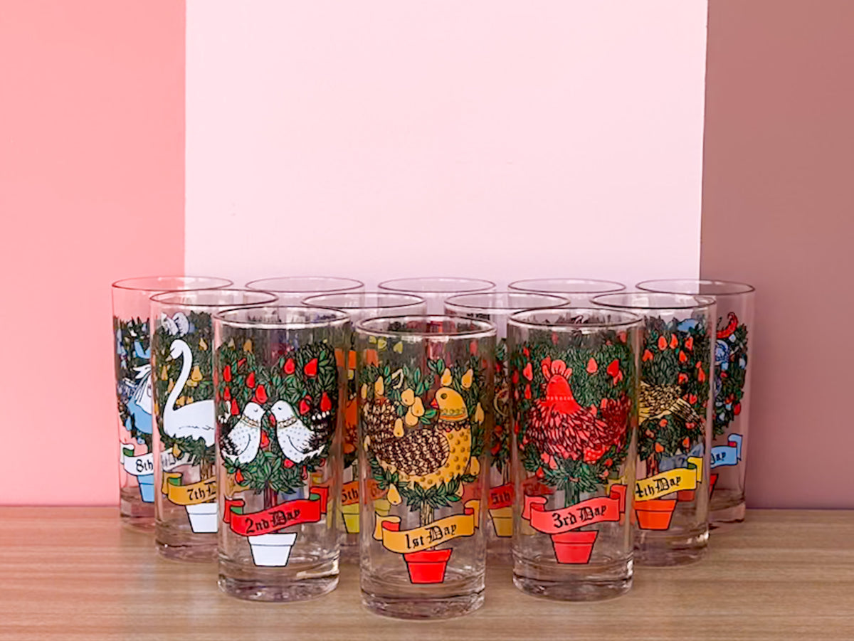 Twelve Days of Christmas Glassware