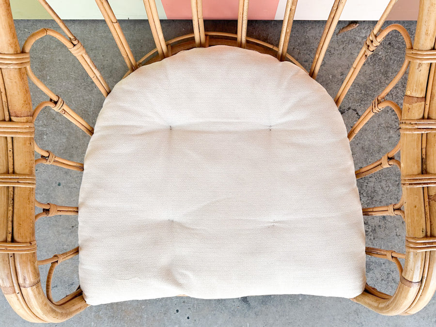 Cute Coastal Rattan Arm Chair