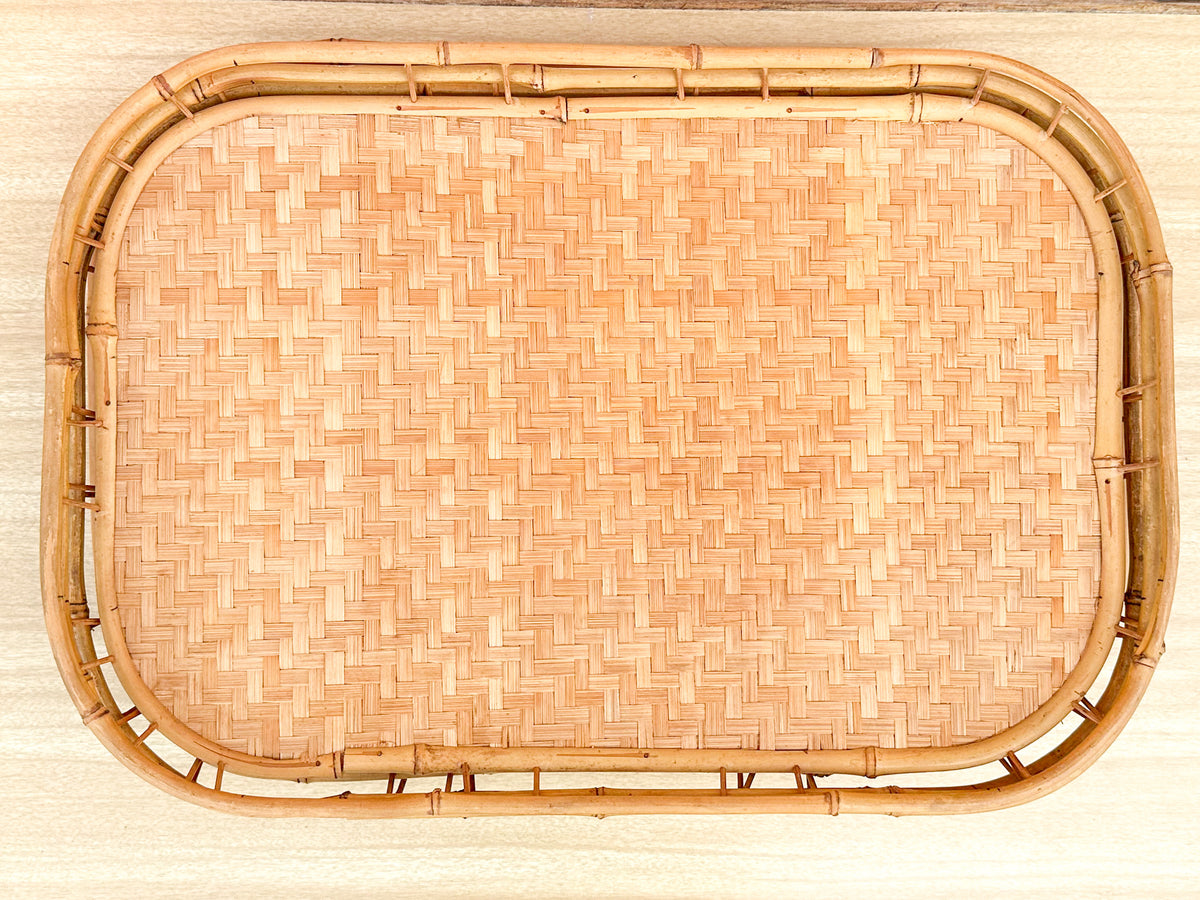 Set of Four Bamboo Trays