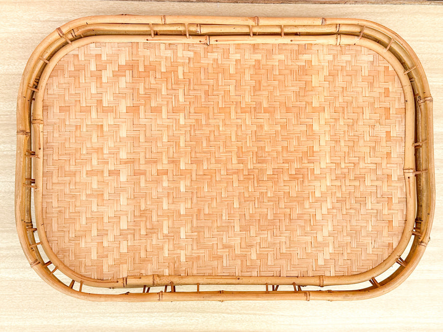Set of Four Bamboo Trays