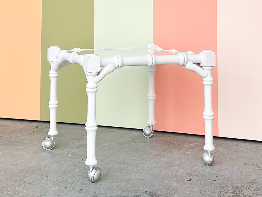 Faux Bamboo and Cane Side Table