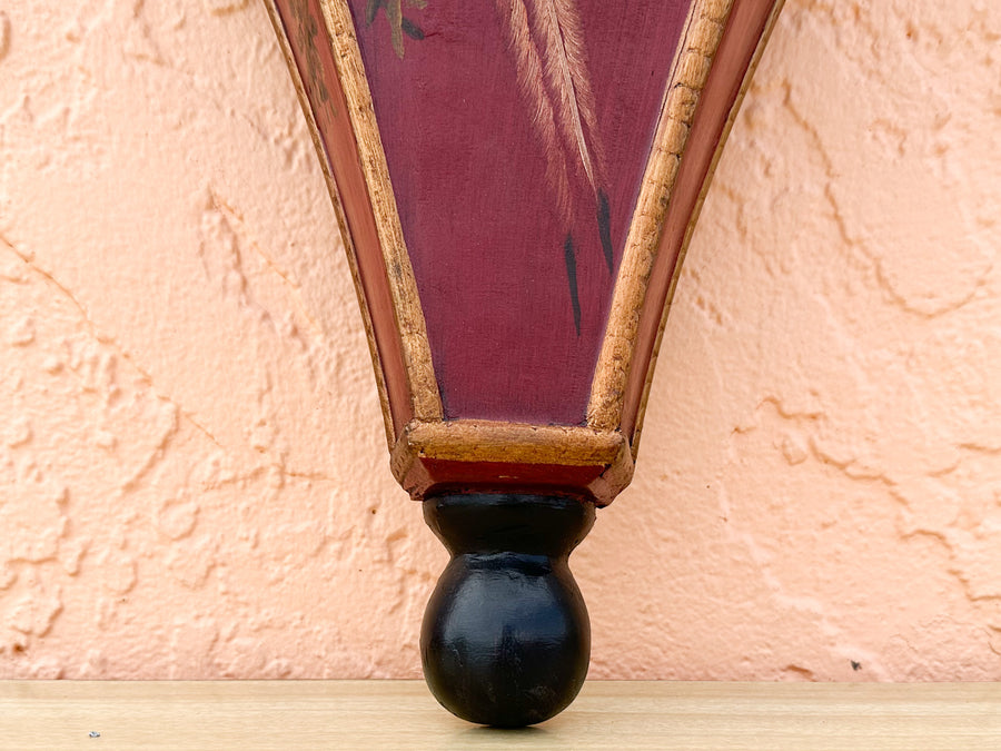 Pair of Hand Painted Bird Wall Shelves