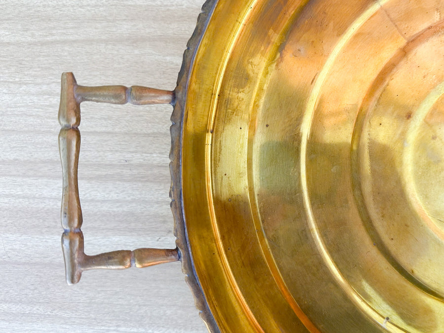 Faux Bamboo Brass Tray