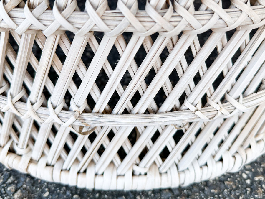 Painted Rattan Peacock Chair
