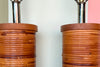 Pair of Rattan Wrapped Lamps