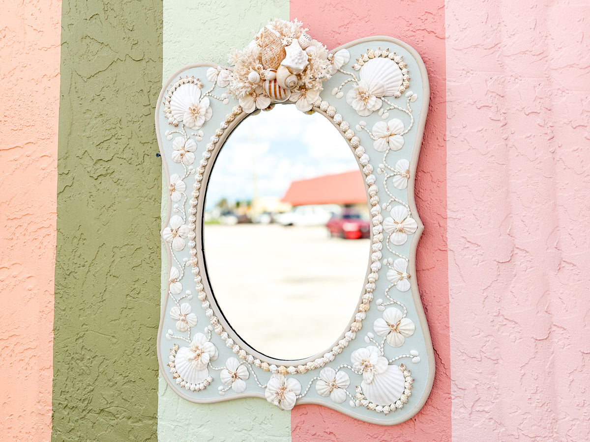 Beautiful Blue Shell Mirror