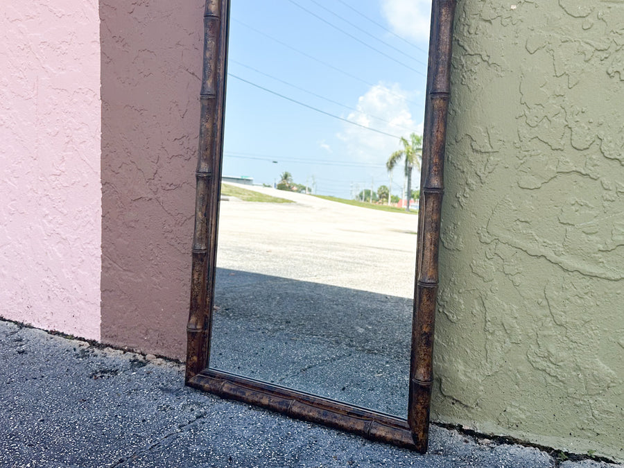 Tortoiseshell Faux Bamboo Mirror