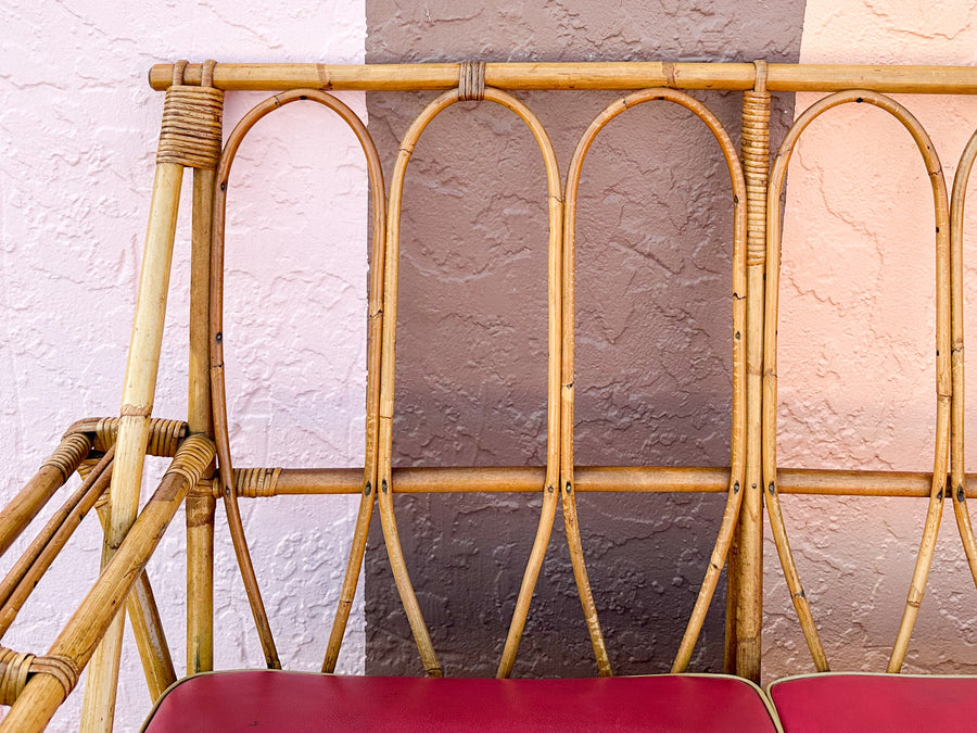 1940s Heywood Wakefield Rattan Sofa
