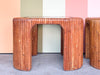 Pair of Island Style Bamboo Side Tables