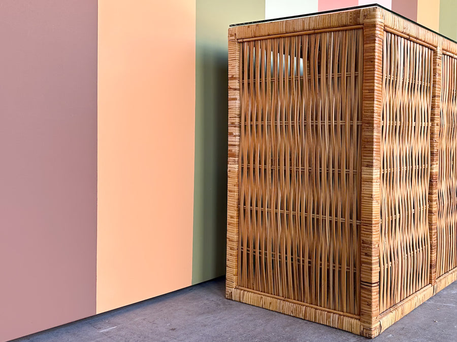 Island Style Rattan Credenza