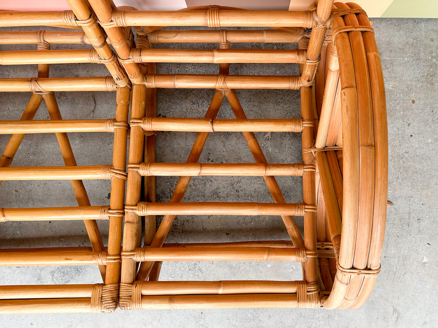 Old Florida Rattan Pretzel Sofa