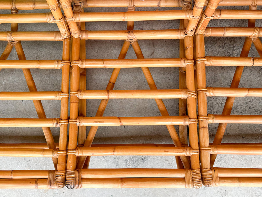 Old Florida Rattan Pretzel Sofa