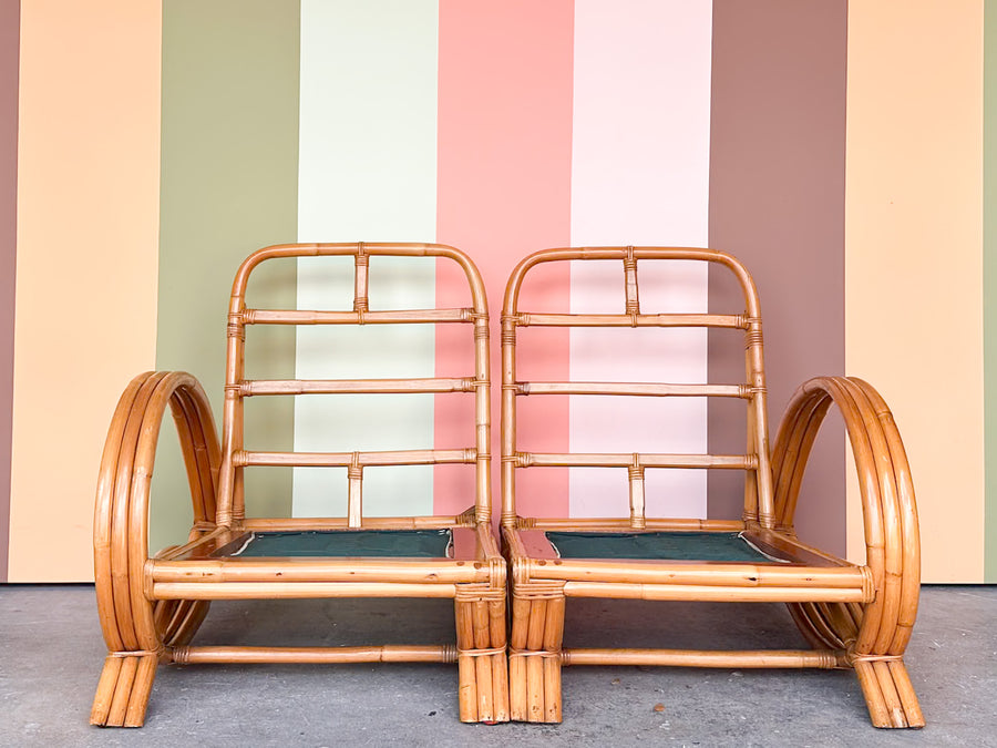 Old Florida Rattan Loveseat