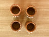 Set of Four Daisy Shell and Rattan Napkin Rings