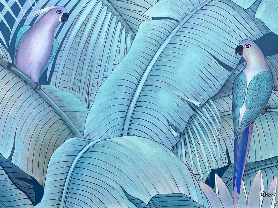 Tropical Parrots Original Art