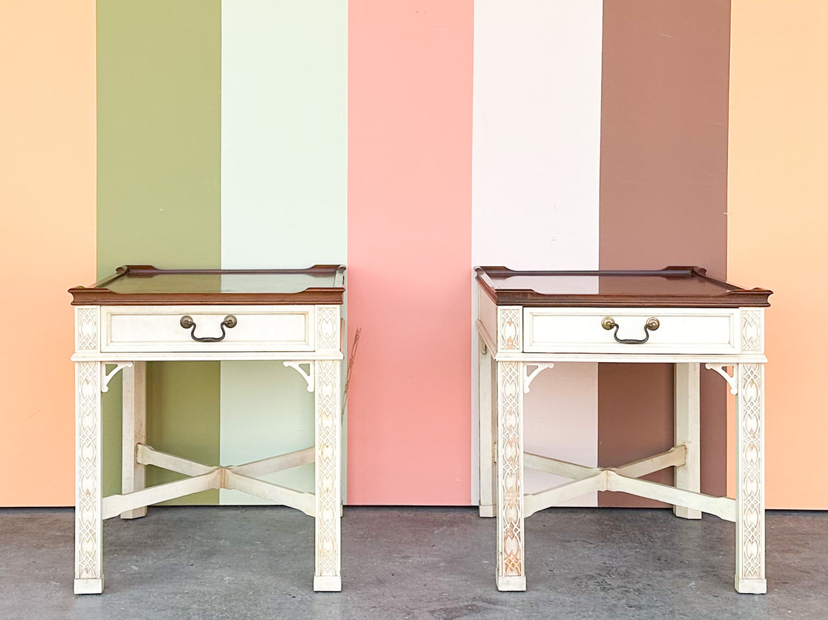Pair of Fretwork Side Tables