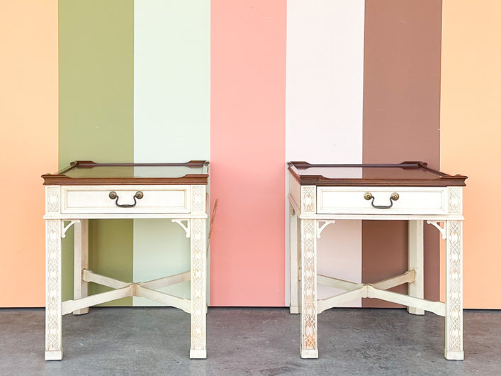 Pair of Fretwork Side Tables
