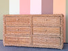 Braided Rattan Wrapped Double Dresser