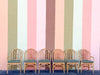 Set of Six Old Florida Rattan Dining Chairs