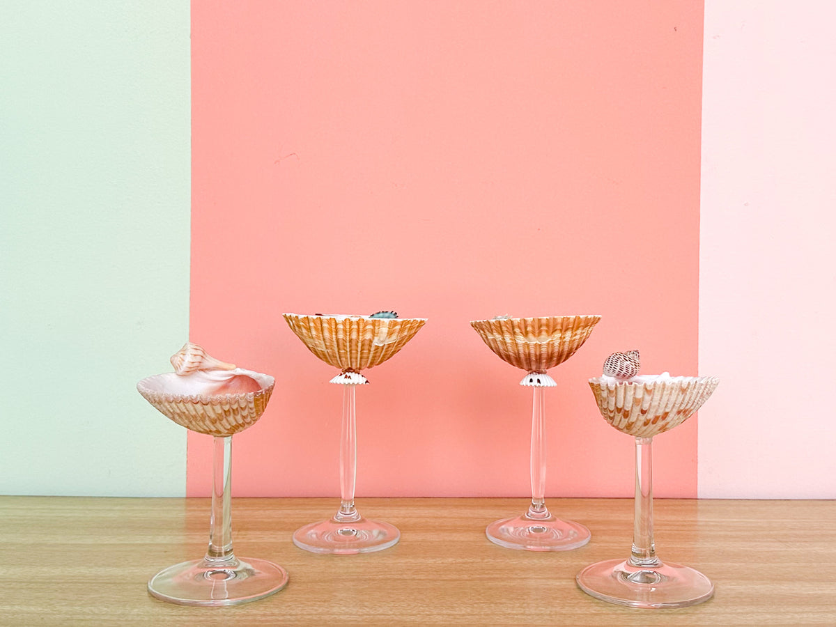 Set of Four Shell Chic Coupes