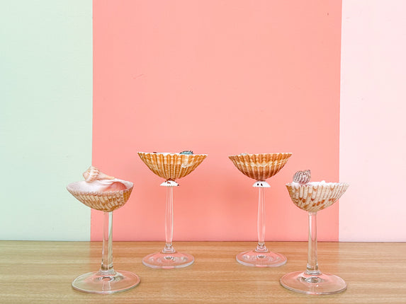 Set of Four Shell Chic Coupes