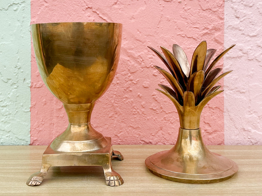 Brass Pineapple Ice Bucket