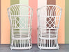 Pair of Ficks Reed Rattan Wing Back Chairs