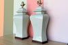 Pair of Seafoam Crackle Lamps