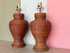 Pair of Cute Wicker Lamps