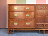 Handsome Tortoiseshell Rattan Dresser