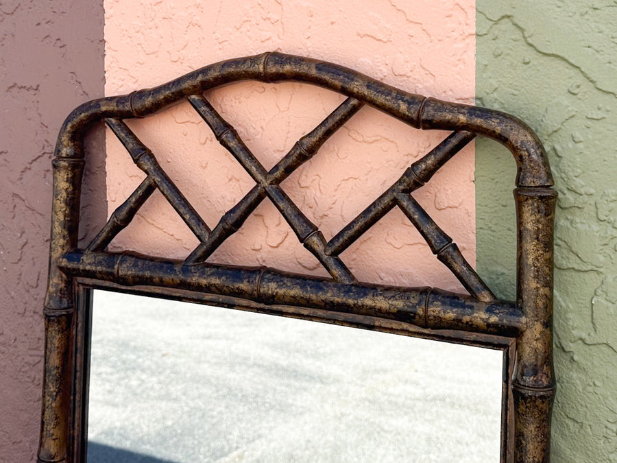 Tortoiseshell Faux Bamboo Mirror