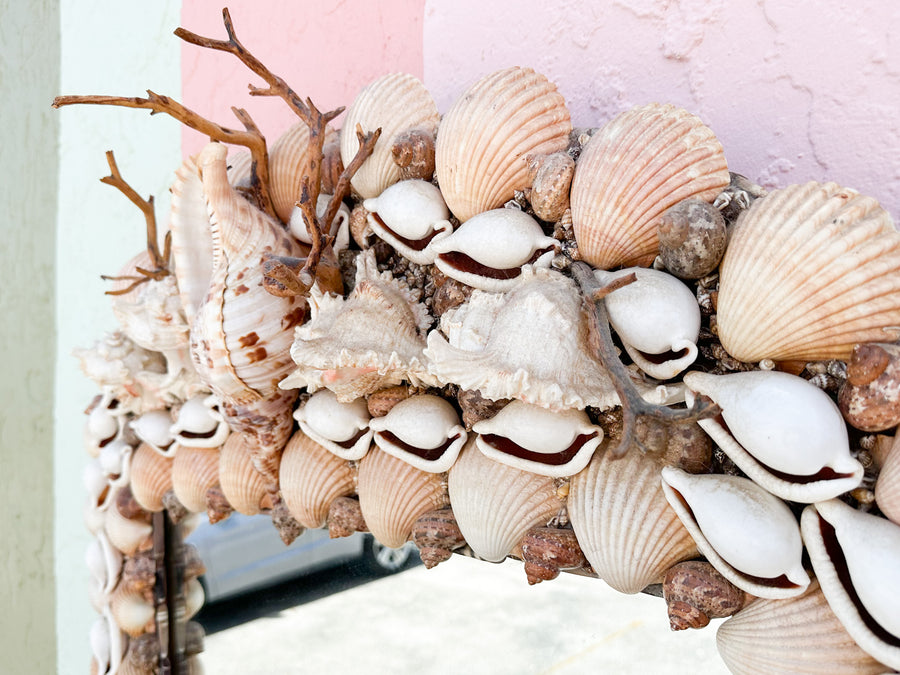 Fab Old Florida Shell Mirror