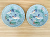 Set of Four Pretty Blue Bird Plates and Platter