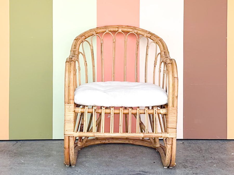 Cute Coastal Rattan Arm Chair