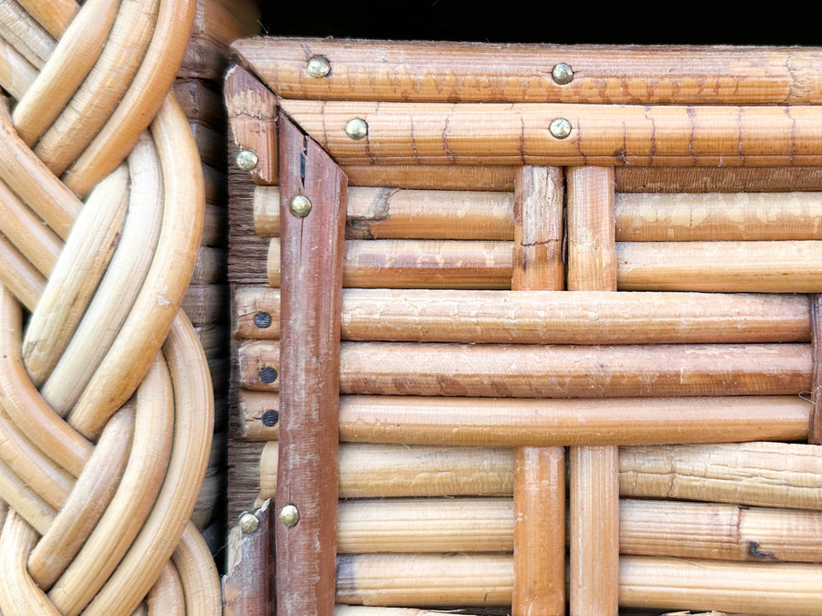 Braided Rattan Wrapped Dresser