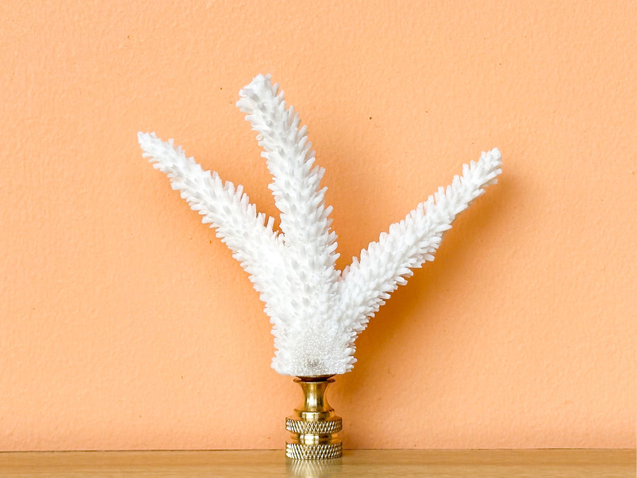 Triple Stag Horn Coral Finial